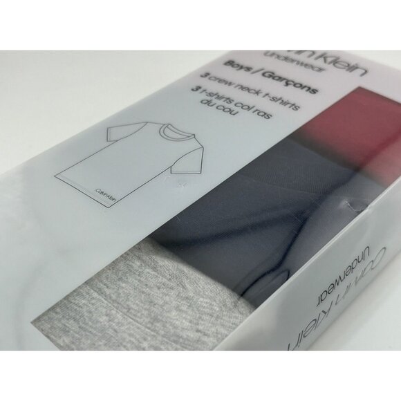 NEW SEALED - Calvin Klein Boys Size Medium Set of 3 Crew Neck T-Shirts - Picture 5 of 7